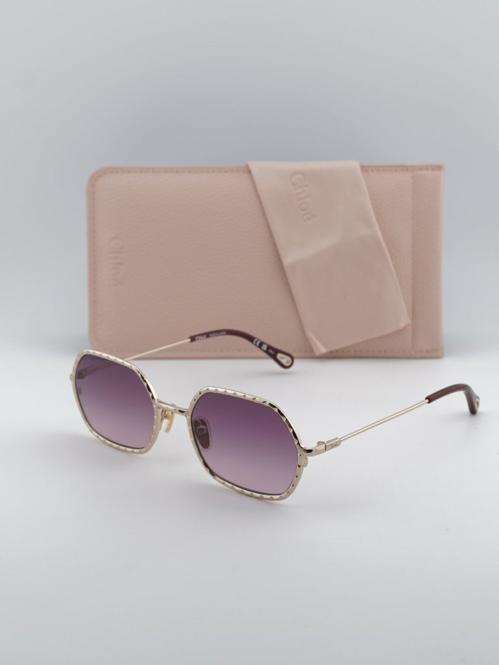Chloe CH0231S 003 Women Geometric Sunglasses - Gold / Violet